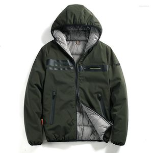 Herren Daunendicke Parkas Jacke mit Kapuze Reißverschluss Mann Mantel Europa 2XL Warme Freizeitkleidung -30 Grad 2023 Wintermäntel