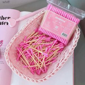 Cotton Swab 100 Pcs Pack Pink Double Head Cotton Swab Sticks Female Makeup RemoverCotton Buds Tip For Medical Nose Ears CleaningL231117