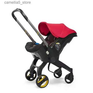 Коляски # Детская коляска, автокресло для новорожденных, коляски, детская коляска, безопасная тележка, легкая 3 в 1, дорожная система Q231117