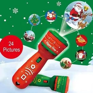 Led Rave Toy 1 Детский рождественский подарок Фонарик для раннего образования Мультфильм Fun Santa Claus Glow 231115