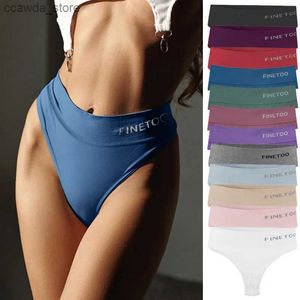 Women's Panties Mid Waist Seamless Thongs Women Soft T-back Panties M-2XL G-string Underwear Ladies Letter Bikini Underpants Female Lingerie Q231120