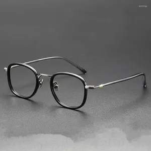 Montature per occhiali da sole Modello per occhiali GMS121 Marca giapponese Square Titanium Uomo Donna Trend Occhiali ottici Oculos De Grau Feminino