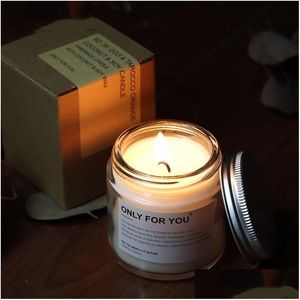 Fragrance Candle Hand Coconut Soybean Wax Aromatherapy Essential Oil Glass Jar Drop Delivery Health Beauty Deodorant Dhmkh