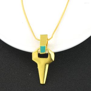 Ожерелья с подвесками в стиле аниме Дэвид Мартинес, ожерелье для косплея, двухслойная золотая цепочка с крестом, женские и мужские украшения