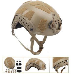 Ski Helmets Tactical MH FAST Helmet Adjustable Military Airsoft Paintball Combat Protective Men's Hunting Shooting Head Protector 231115