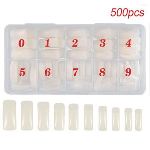 Ложные гвозди 500pcs/коробка сплошные профессиональные вечеринка, создавая легкие применить ногти