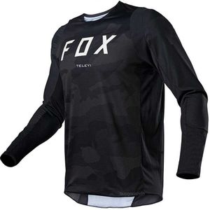 Мужские футболки 2023 fox teleyi Велосипедная футболка для горного велосипеда с длинным рукавом Гоночная одежда DH MTB Offroad Мотокросс BMX Трикотажные изделия оптом