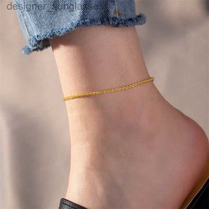 Anklets JUJIE 316L Stainless Steel Cauliflower Chain Anklet For Women Sparkling Gypsophila Foot Bracelet Jewelry Dropshipping WholesaleL231116