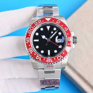 Rolaxs Model Bang Watch Mens_watches1 Coca Red Bezel Black Dial Movement Horloge Waterdicht Mode Klassieke stijl Automatisch Master 3285 Bf Present Watches