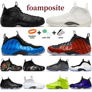 Mens Basketbol Ayakkabıları Foamposite Bir Metalik Kırmızı Kraliyet Çiçek CDG X Beyaz Siyah Süet Abalone Galaxy 1.0 2.0 Cadılar Bayramı ABD Volt Bir Dünya Eğitmenleri Spor Spor ayakkabıları