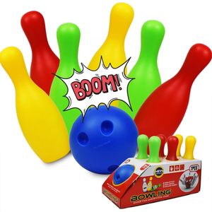 Bowling Kids Set Game Skittle ve Balls Sports Educational ev Anaokulu yürümeye başlayan çocuk 19cm 231115