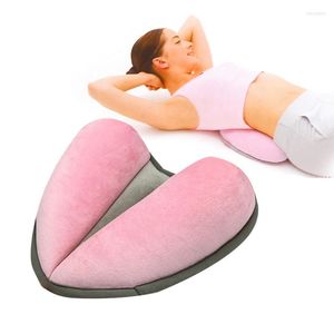Yastık göbek güzelliği bel kadife yoga yastıkları basınç sözleşmesini hafifletir