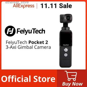 Стабилизаторы FeiyuTech Feiyu Pocket 2 Ручная 3-осевая карданная стабилизированная экшн-камера 4K с микрофоном, просмотр 130, фото 12 МП, 4-кратный зум Q231116