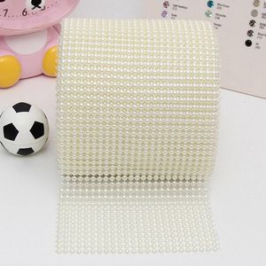 Parti Dekorasyonu 24 Sıralar 4mm İnci Mesh Wrap Şerit Boncuk Rulo Akrilik Döşeme Düğün Pastası Vazo Gelin Duş Süslemeleri DIY Craft