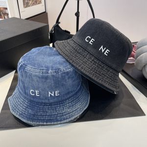 Clássico estilo denim balde chapéu designers chapéus de luxo guarda-sol homens e mulheres charme elegante tendência da moda casual quatro estações presente chapéu de verão muito bom