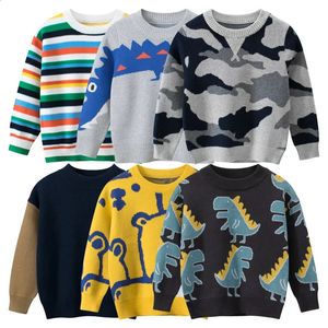 Pullover 2023 Winter Clothes Boys Sweaters Casual Camouflage Knit Top Children s Long Sleeve Cartoon Print Warm Kids Outfits 231116