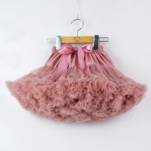 Skirts Girls Tutu Solid Fluffy Tulle Princess Ball Gown Pettiskirt Kids Ballet Party Performance Dress for Children W PP001 230417