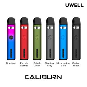 Uwell Caliburn G2 Pod Kit 750mAh Pil 18W 2ml Kartuşlu Caliburn G / G2 Kişik-H 1.2ohm / 0.8ohm Bobin Vaping E-Cigarette Buharlaştırıcı Otantik