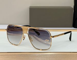 Квадратные титановые солнцезащитные очки с матовым золотым металлом и коричневыми зеркальными линзами, мужские винтажные солнцезащитные очки с коробкой