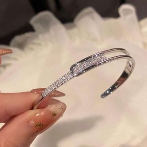 Open Sky Star Women's Sier Shining Diamond Advanced Texture Simple and Exquisite Bracelet