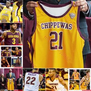 Central Michigan Chippewas Basketball Jerseys Bryce Eaton Cayden Vasko Derrick Butler Jemal Davis Shaedon Simpson KJ Oduor Mens Custom Central Michigan jerseys