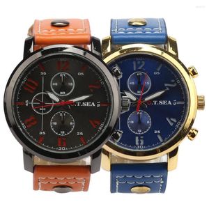 Kol saatleri 2023 vintage klasik saat erkekler gündelik spor saatleri deri grup takvim kuvars temizleme satışı reloj hombre erkek kol
