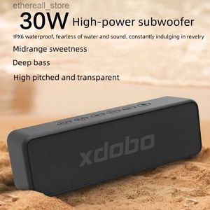 Колонки для сотовых телефонов XDOBO X5 Портативная беспроводная Bluetooth-колонка V5.0 TWS Type-C Громкий стерео супер бас IPX6 Водонепроницаемый динамик сабвуфера мощностью 30 Вт Q231117