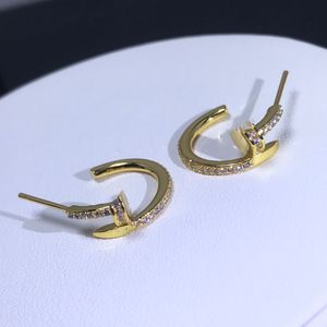 Серьги-гвоздики, дизайнерские серьги для ногтей для женщин, золотые серьги, круглые серьги с полной дрелью, подарок на годовщину свадьбы, серьги-кольца, полированные модные ювелирные изделия