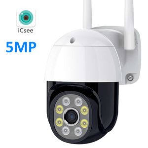 New ICSEE App 5MP PTZ WIFI IP Camera Audio CCTV Surveillance Outdoor AI Human Detect Wireless Waterproof Security Camera