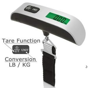 wholesale 110lb/50kg Luggage Scale Electronic Digital Portable Suitcase Travel Scale Weighs Baggage Bag Hanging Scales Balance Weight LCD
