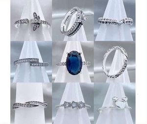 925 Gümüş Kadın Fit Pandoras Ring Weimei Pan'ın Aynı Tarzı S925 Gümüş Yüzük Taç Yüksek Güzellik Işığı Lüks ve Sadık Aşk Exquisit Catery Düz Yüzük Çifti