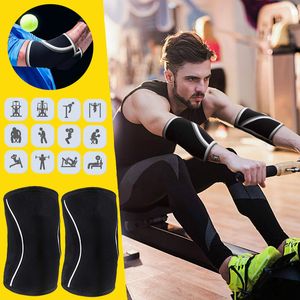 Dirsek diz pedleri 1 çift çömelme dirsek pedleri ağırlık kaldırma fitness egzersiz dirsek braketi destek koruyucusu 7mm neopren dirsek manşonu kadınlar için 230414