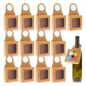 Hediye sargısı 20pcs katlanabilir şarap şişesi kutusu, şişe etiketleri için pratik ve kullanışlı