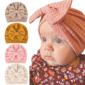 Детские шляпы Big Bow Turban Hair Caps Caps Head Arps для детей младенцев для детей упругих шапоч