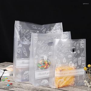Confezioni regalo 50 sacchetti di plastica in plastica grazie biscotti caramelle sacchetto di pane imballaggio per sacchetti di gioielli decorazioni per bomboniere