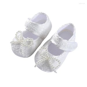 İlk Yürüyüşçüler Beyaz Dantel Prenses Ayakkabı Yumuşak Sole Bebek Toddler Dolunay Yüz Gün Eşleşen Elbise Doğum