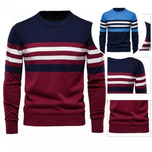 Mens Sweaters Men Sweater Elastic Cuff Crew Neck Antishrink Fit Winter for Going Out 231116