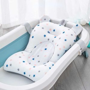 ing Tubs Seats Newborn tub Pillow Infant Anti-Slip Soft Comfort Body Cushion Seat Support Mat Foldable Baby Bath Tub Pad P230417