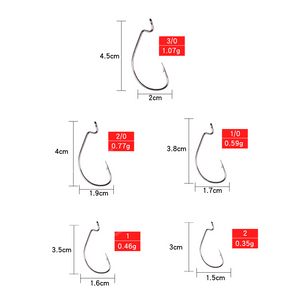 50 pezzi/100 pezzi ami da mare scatola da pesca gancio offset 2 -3/0 pesca alla carpa ami grandi attrezzatura accessori amo da pesca ami da pesca offset scatola di ami da pesca