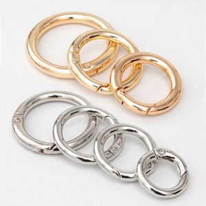 5pcs Metal O Ring Spring Clasps for DIY Jewelry Openable Round Carabiner Keychain Bag Clips Hook Dog Chain Buckles Connector Jewelry MakingJewelry Findings