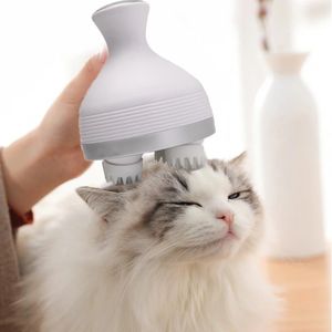 Baş masajcı elektrikli kedi vücut rahat omuz boyun derin doku saç kafa derisi masaj yoğurma titreşimli cihaz sağlık makinesi 231117