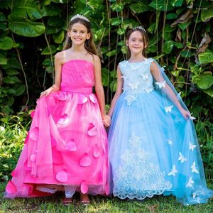 Kız Elbiseler 2023 Zemin Uzunluğu Balo Grown Çiçek Homecoming Party Düğün Custom