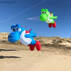 Uçurtma Aksesuarları 3M Dragon Uçurtma Kolye Yüksek kaliteli Naylon Yumuşak Şişirilebilir Gösteri Uçurtma Hattı Çamaşırhane Açık Fun Toysl231118