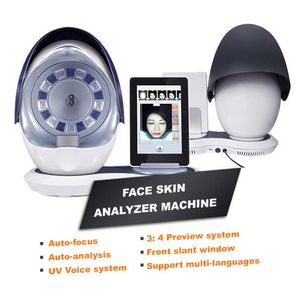 Máquina inteligente de análise facial de alta qualidade para cuidados com a pele, modo 3 espectros, máquina de detecção de analisador de pele 3D