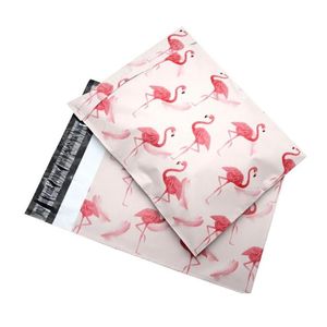 Paketleme çantaları flamingo poli postacı yapıştırıcı zarflar Courier Hediye Çantası Plastik Posta Oyuncaklar Kutular Ambalaj LX1833 Damla Teslimat Offi Dhyhe