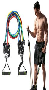 11pcs/set fitness direnç bantları tüpler yoga pu ip spor fitness sakız egzersiz bantları spor salonu spor lastik genişletici fy70075128642