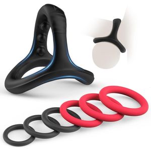 giocattoli del sesso Set di anelli per pene in silicone, giocattoli sessuali per adulti più forti e duraturi per uomini o coppie