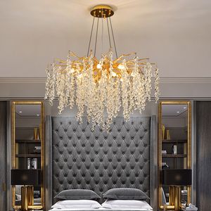 Luxury Crystal Lamp Led Chandeliers For Dining Living Room Modern Crystal Grapes Lustre Chandelier Hanging Light Fixture Decor