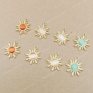 10 adet Mücevher Yapma Malzemeleri için Güneş Takılar Toplu Bulgular Telefon Küpe Kolye Kolye Aksesuarları DIY Craft Metal Malzemeleri Moda Jewelrycharms