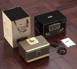 Oneder-V5 Bluetooth-динамик ретро деревянный беспроводной портативный открытый домашний аудио-бас-радио Aux Hifi TF Card FM-держатели телефона VS V6 D6 V2